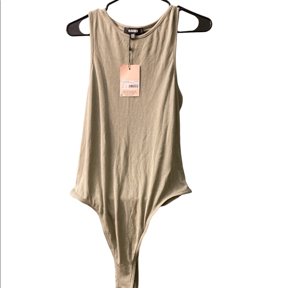 Sage green color nwt missguilded  tank top body suit size USA 14